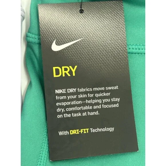 Nike Dri-Fit 9" Compression Biker Shorts Girls Medium LOT of 2 Purple/Green - Picture 5 of 8